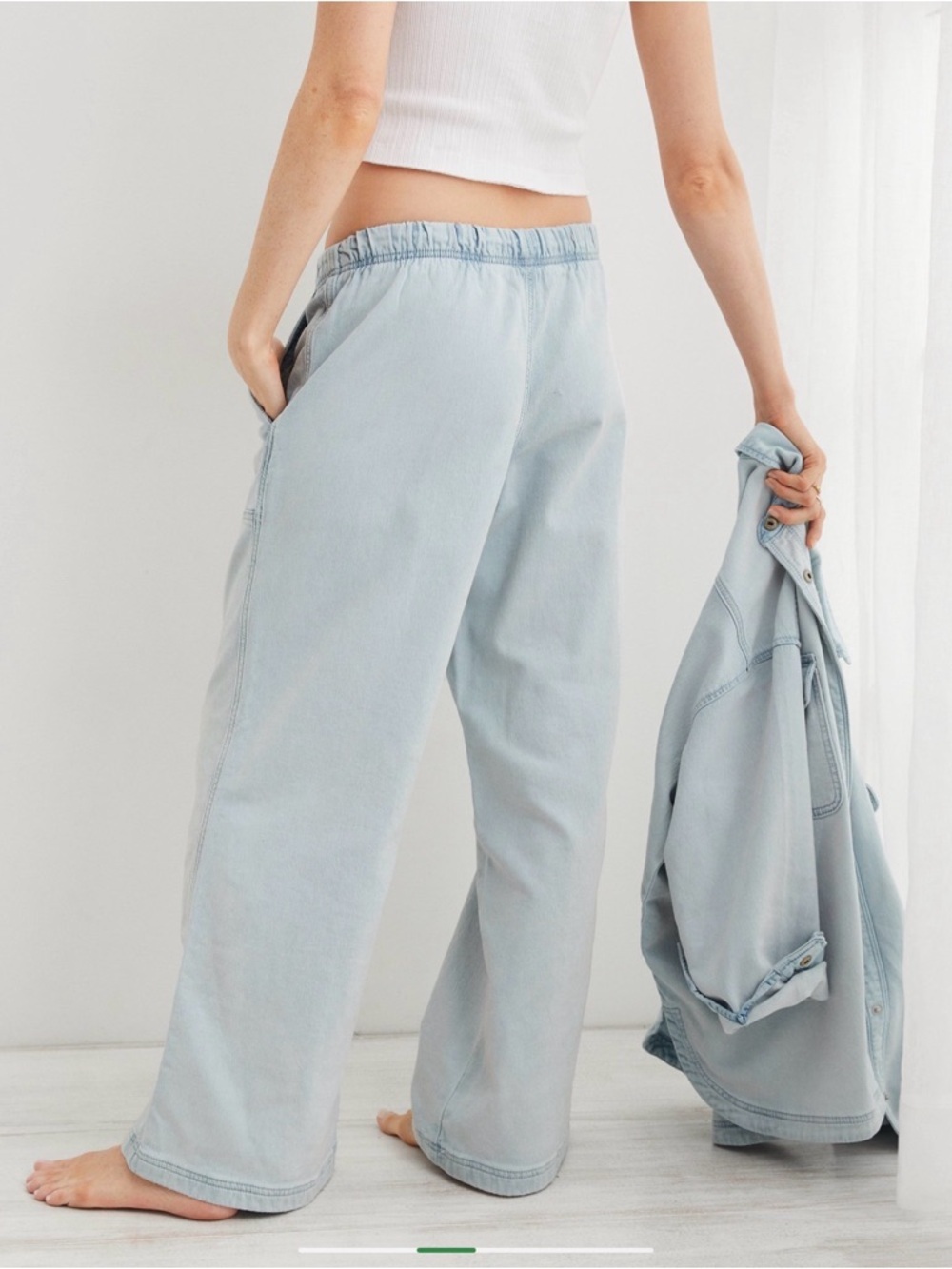 NWOT Aerie Me-Day Tie Waist Pant Size Large - Picture 2 of 8